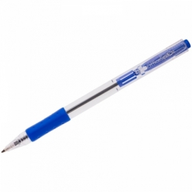 Ручка шариковая автоматическая OfficeSpace синяя 1 мм, прозрачный корпус