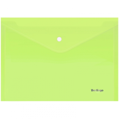 Папка-конверт А4 на кнопке Berlingo "Starlight", 180 мкм, в ассортименте