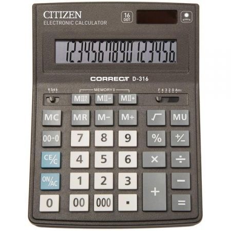 Калькулятор настольный бухгалтерский 16-разрядный Correct D