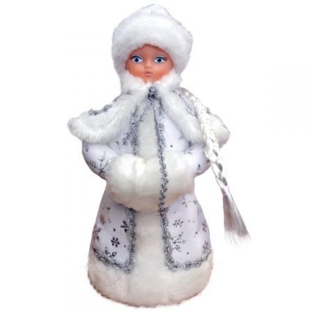 Декоративная кукла "Снегурочка под елку" 35 см, белая
