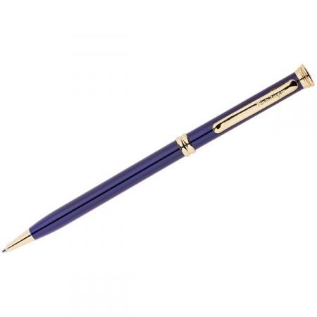 Ручка шариковая "Golden Luxe", корпус синий/золото, в пластиковом футляре