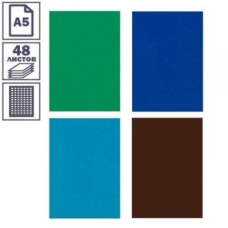 Тетради общие с цветной обложкой, 48 листов, в ассотименте