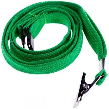 Набор зеленых шнурков для бейджей с клипсой, 45 см