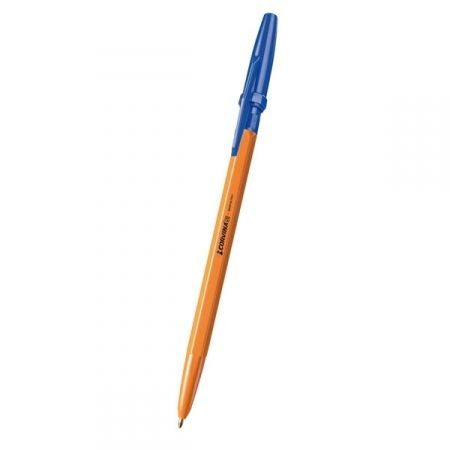 Ручка шариковая синяя 1 мм CORVINA 51 оранжевый корпус