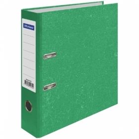 Пaпкa-регистратор OfficeSpace А4 70 мм, мрамор, зеленая