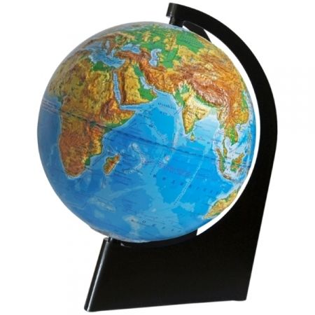 Глобус физический рельефный "Глобусный мир" 21 см на треугольной подставке