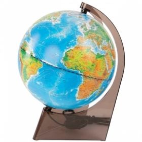 Глобус физико-политический Глобусный мир, 21 см, с подсветкой на треугольной подставке