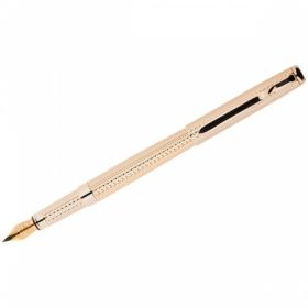 Ручка перьевая Delucci черная 0,8 мм, корпус золото