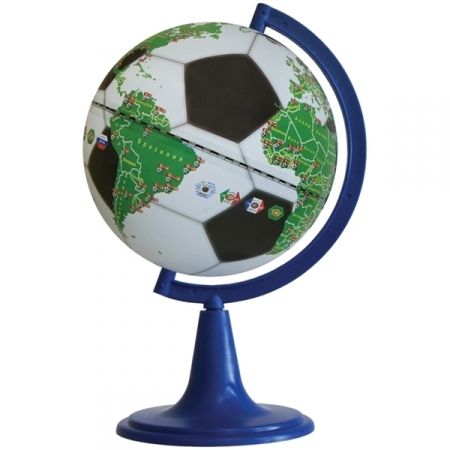Глобус "Футбольный мяч", 15 см, на круглой подставке