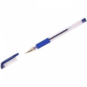 Ручка гелевая OfficeSpace синяя 0,5 мм, в прозрачном корпусе