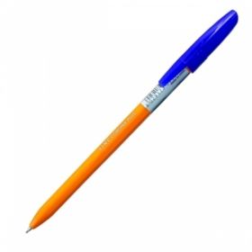 Ручка шариковая синяя Linc Corona, оранжевый корпус, 0,3 мм