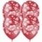 Воздушные шары Поиск "Cherry Red Сердца" М12/30см, пастель / растровый рисунок, 25 шт
