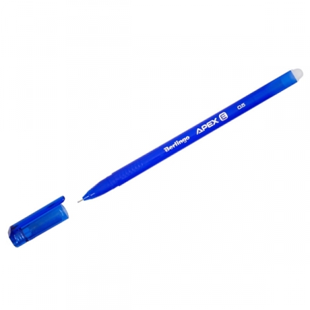 Ручка гелевая стираемая Berlingo "Apex E" синяя 0,5 мм