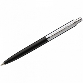 Ручка шариковая автоматическая Luxor "Star" синяя 1 мм, корпус черный/хром