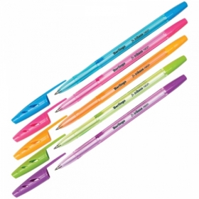 Ручка шариковая Berlingo "Tribase Neon" синяя 0,7 мм, ассорти
