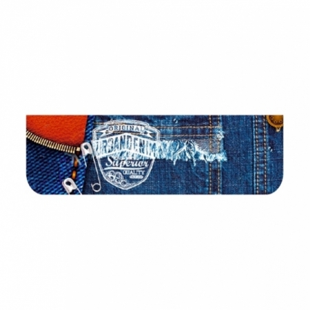Пенал-косметичка на молнии малый URBAN DENIM 2019 195х70 мм, печать на ткани