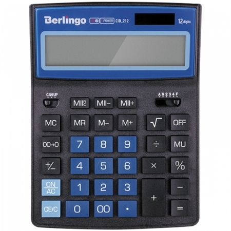 Калькулятор настольный Berlingo "City Style", 12 разрядов, в ассортименте