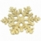 Елочное украшение пластиковое "Снежинка" 10 см, глиттер, золото
