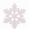 Елочное украшение пластиковое "Снежинка" 10,5х10,5 см, белая
