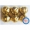 Набор пластиковых шаров "Геометрия" 6 шт, 60 мм, золото