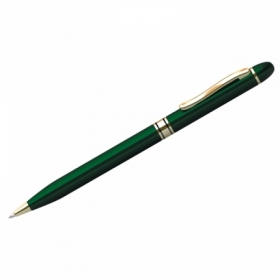 Ручка шариковая автоматическая Berlingo "Golden Premium" синяя 0,7 мм, корпус зеленый